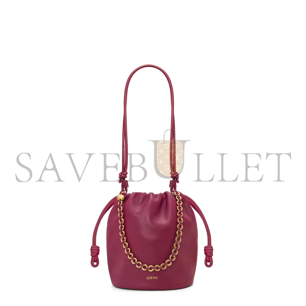 LOEWE FLAMENCO PURSE BUCKET IN MELLOW NAPPA LAMBSKIN A411FPBX02-1048 (32*24*17cm)